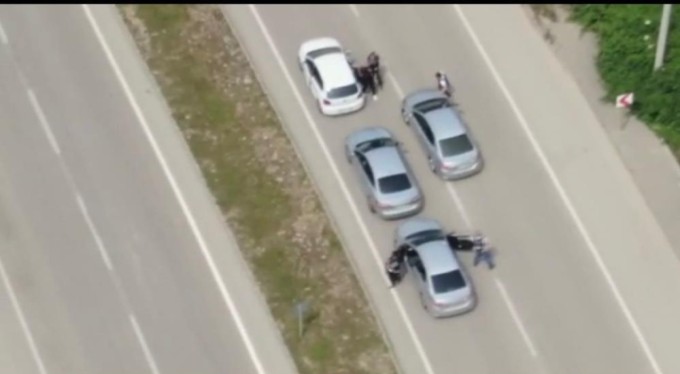 Bursa'da nefes kesen uyuşturucu operasyonu...  Havadan ve karadan takiple yakalandı