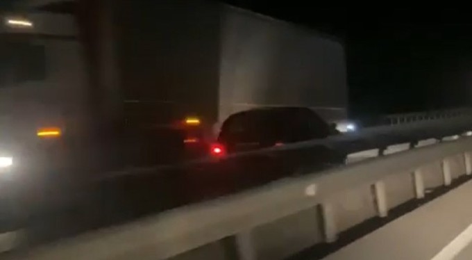 Bursa yolunda ters şeritten gitti! Korku dolu anlar yaşandı