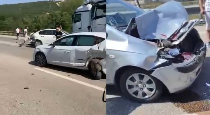 Bursa'da zincirleme kazada 11 araç birbirine girdi! Maddi hasar büyük