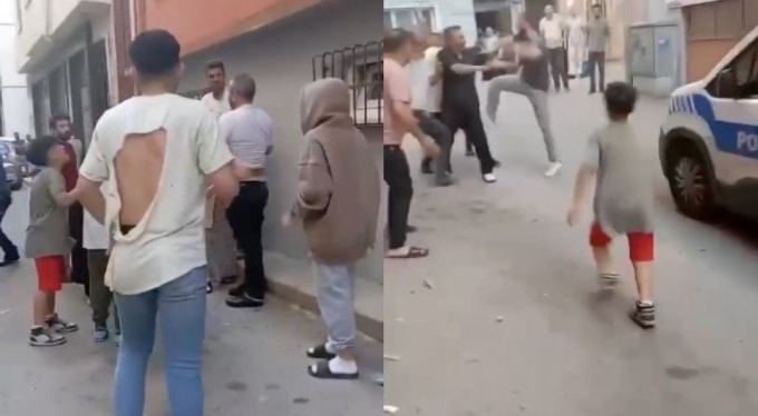 Bursa'da husumetli aileler arasında taşlı sopalı kavga!