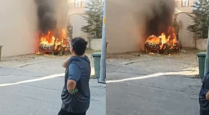 Bursa'da torpille oynayan çocuklar park halindeki aracı yaktı!