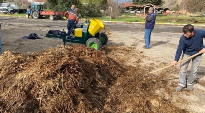 32 ton bitkisel atık, 10 ton gübreye dönüştü