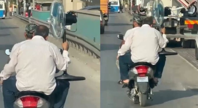 Bursa'da trafikte yok artık dedirten görüntüler! Klimalı bisiklet