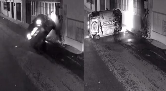 Bursa'da aracın kontrolünü kaybetti doğalgaz borusuna çarptı!