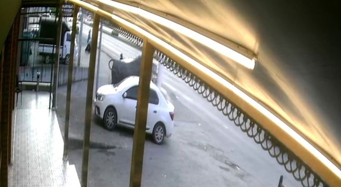 Dikkatsiz sürücü geri manevra yaparken kadını ezdi!