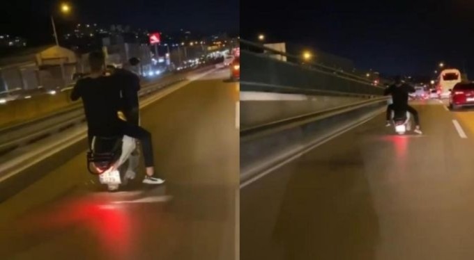 Bursa'da motosiklet sürücüsü trafiği hiçe saydı! Ölüme meydan okudu