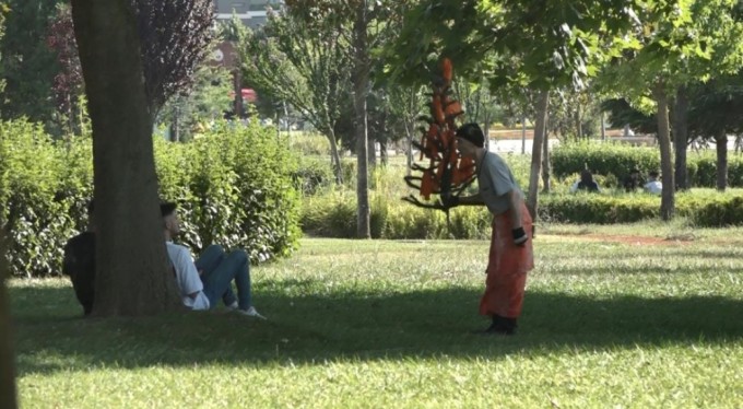 Ağaç adam oldu, orman yangınlarına dikkat çekti