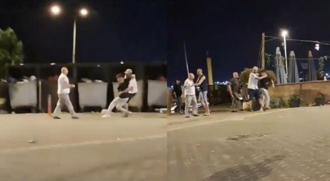 Bursa'da kavgayı gördü, ayırmak yerine kendi de dahil oldu