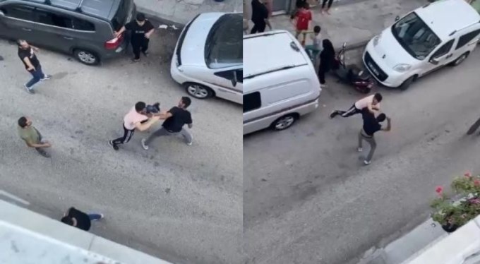 Bursa'da 'Yan baktın' meselesinde sokak ringe döndü, yumruklar havada uçuştu!
