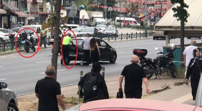 Bursa'da trafik polisinden örnek davranış