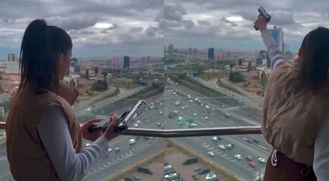 Silahla havaya ateş açtı! Marifetmiş gibi paylaştı