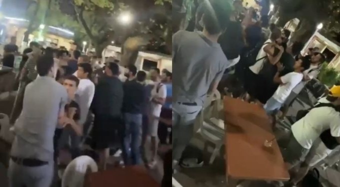 Bursa'da meydan muhaberesi gibi kavga!