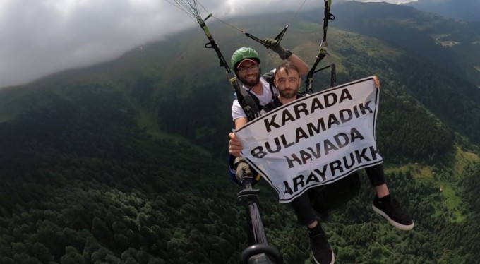 Gelin adayını karada bulamadı, havada aradı