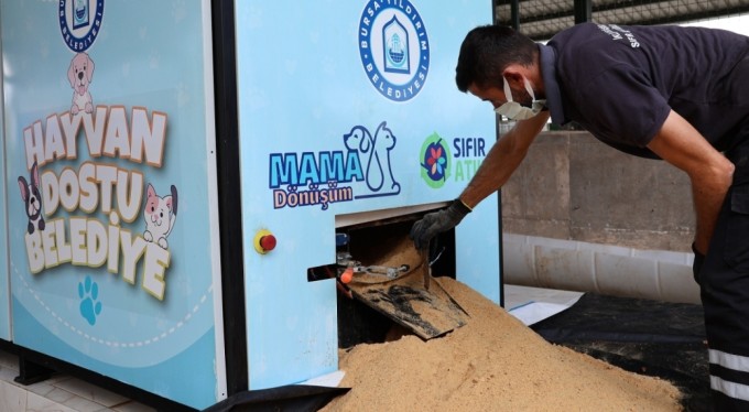 Yıldırım'da atık gıdalar mamaya dönüşüyor