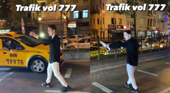 Futbolcudan akıl almaz trafik uygulaması