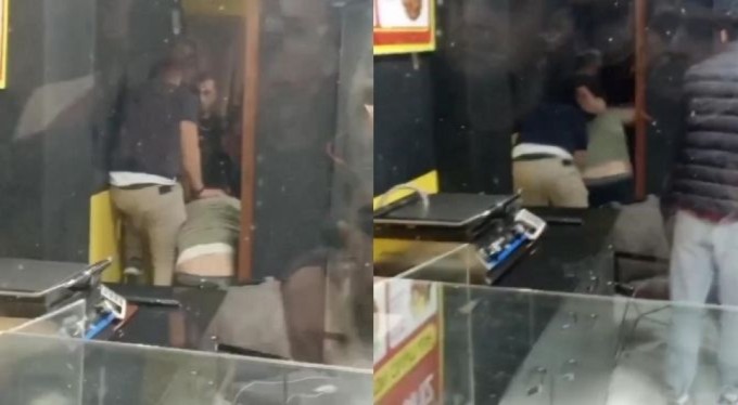 Bursa'da hırsızlık şüphelisine esnaftan meydan dayağı!