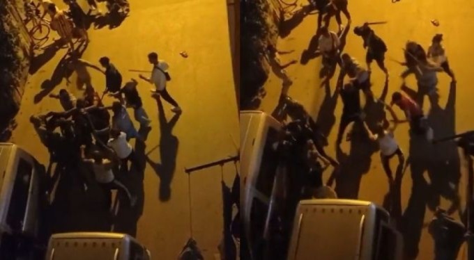 Bursa'da gürültü kavgası sokağa yansıdı, taşlar, sopalar havada uçuştu