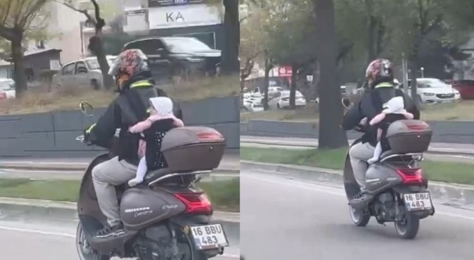 Bebeğinin hayatını hiçe saydı...Kilometrelerce ilerledi