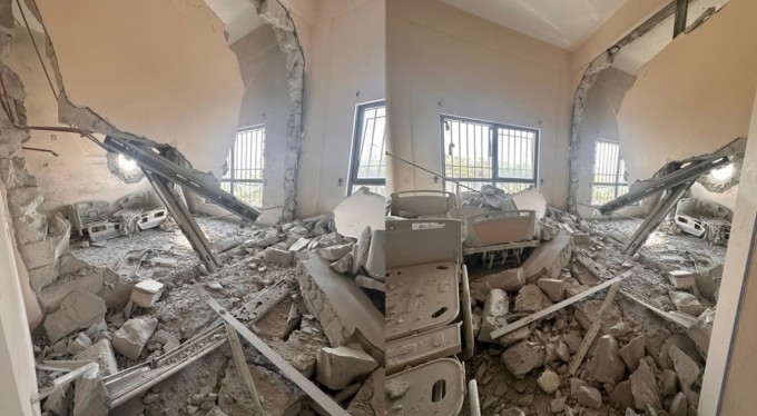 Türkiye-Filistin Dostluk Hastanesi İsrail saldırısında büyük hasar aldı