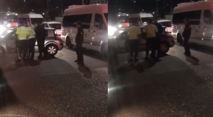 Bursa'da araçta uyuyakaldı trafiği felç etti!