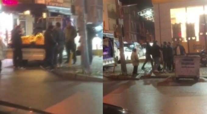 Bursa'da pazarcıların sözlü yer tartışması yumruklu kavgaya döndü!
