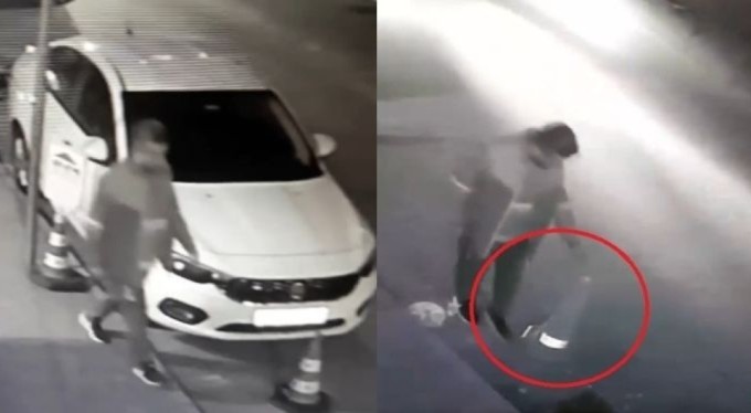 Bursa'da duba hırsızı kamerada...