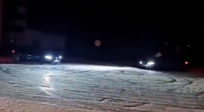 Kış turizminin merkezinde drift atan sürücülere 81 bin lira ceza kesildi