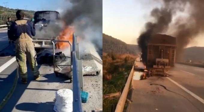 Bursa'da seyir halindeki araçlar alev alev yandı!