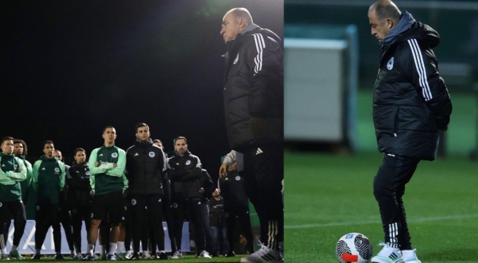 Fatih Terim, Panathinaikos ile ilk antrenmanına çıktı