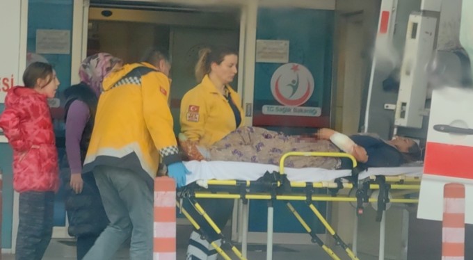 Bursa'da odun keserken, eşinin kolunu kesti!