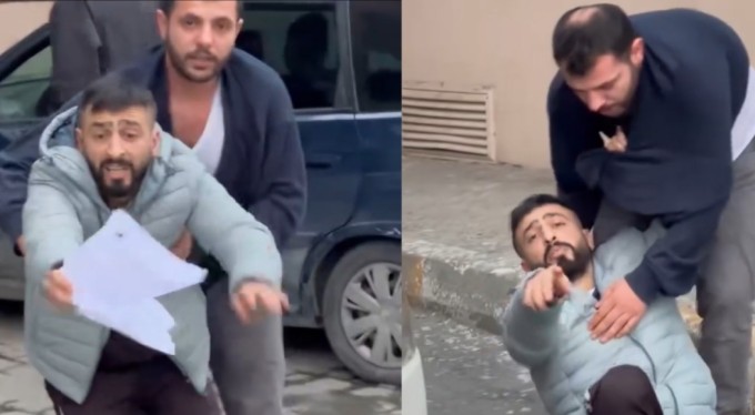 Büyü yapıldığını iddia ederek kendini yerden yere attı