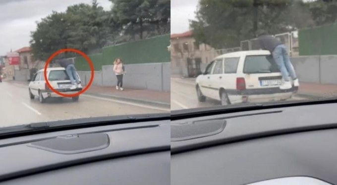 Bursa'da tehlikeli yolculuk! Ölüme meydan okudu