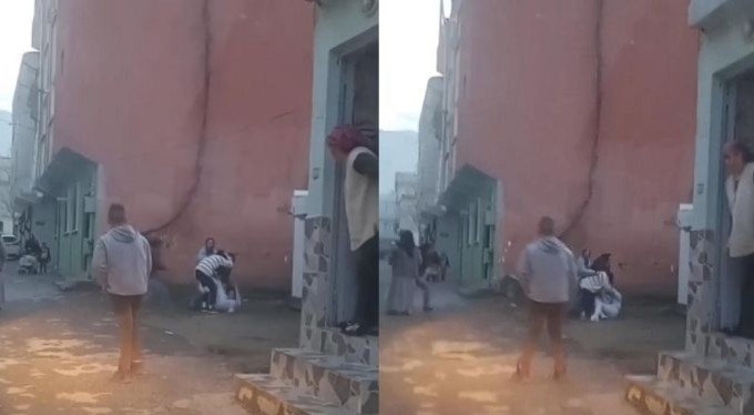 Bursa'da gürültü kavgasına tutuşan kızlar saç baş birbirine girdi!