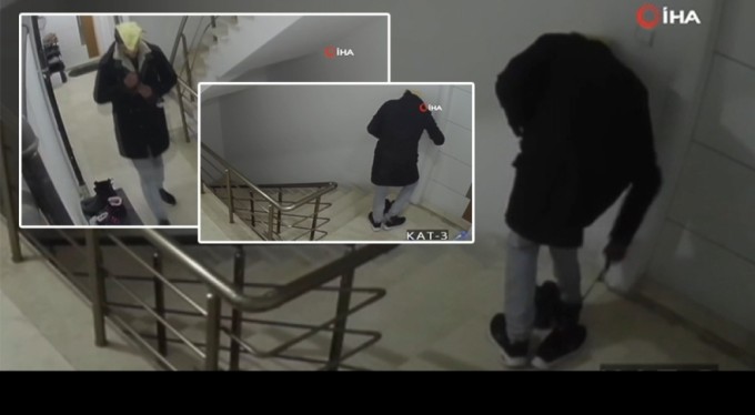 Pişkin hırsız çaldığı ayakkabıyı beğenmeyince diğeriyle değiştirdi!