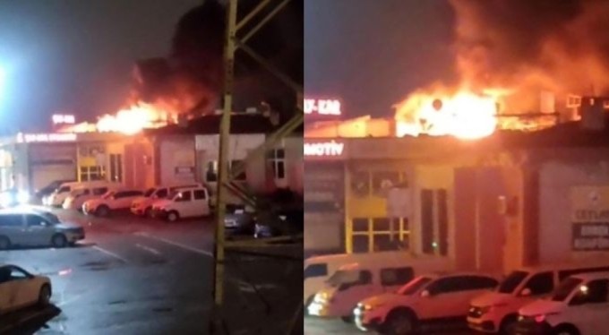 Bursa'da galericiler sitesinde korkutan yangın!