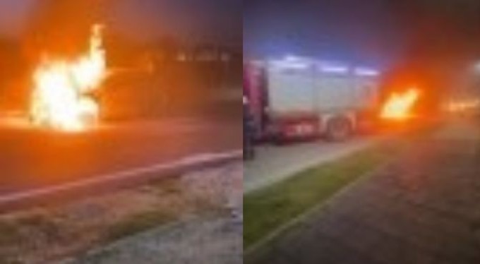 Bursa'da seyir halindeki otomobil alev topuna döndü!