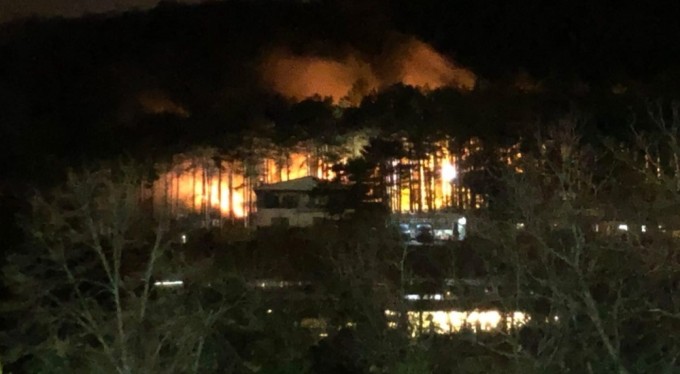 Uludağ eteklerinde korkutan yangın!