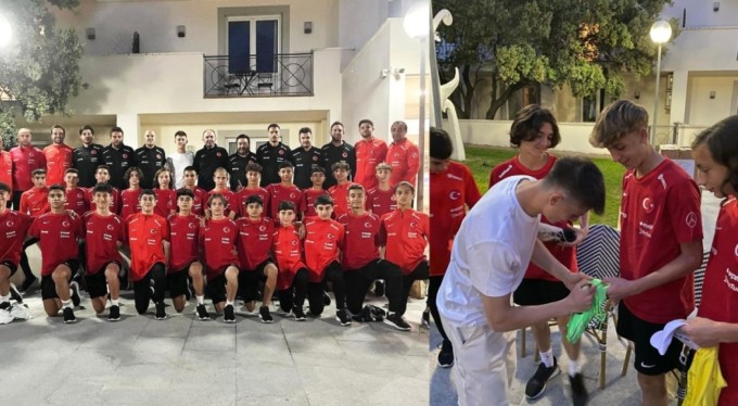 Arda Güler, U14 Milli Takımı kampını ziyaret etti