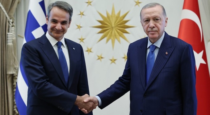 Cumhurbaşkanı Erdoğan, Yunan Başbakanı Miçotakis bir araya geldi