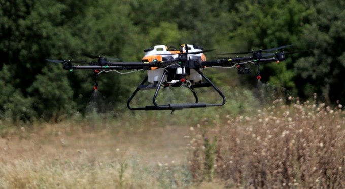 Bursa'da haşerelere karşı dronlu mücadele