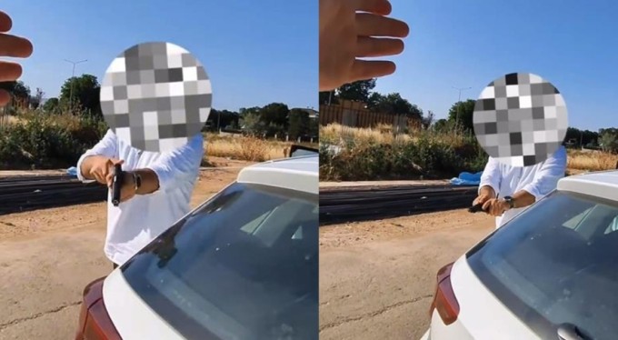 Bursa'da aynasını kıran motosikletliye silah çekti