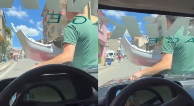 Bursa'da kaput üzerinde tehlikeli yolculuk