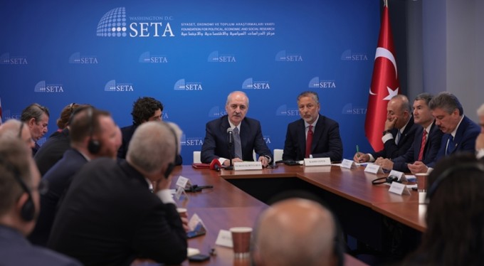 TBMM Başkanı Kurtulmuş, ABD'de düşünce kuruluşlarının temsilcileriyle bir araya geldi