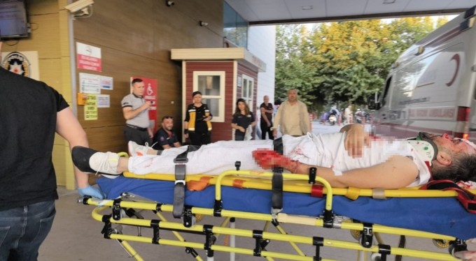 Bursa'da kontrolden çıkan motosiklet metrelerce sürüklendi