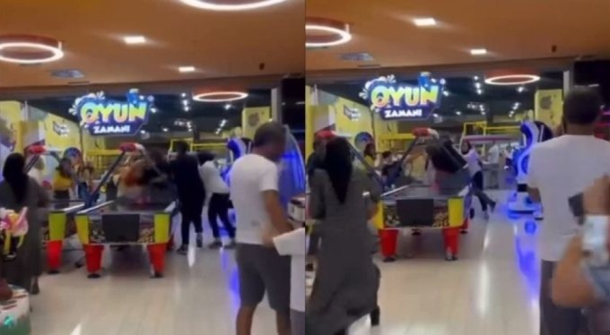 Bursa'da çocuklarını oyun parkına götüren aileler birbirine girdi