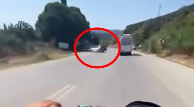 Kaza anı kask kamerasında