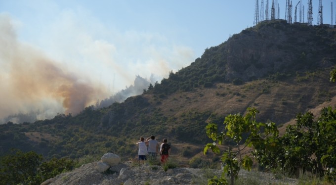 Bursa'daki orman yangını kısmen kontrol altına alındı