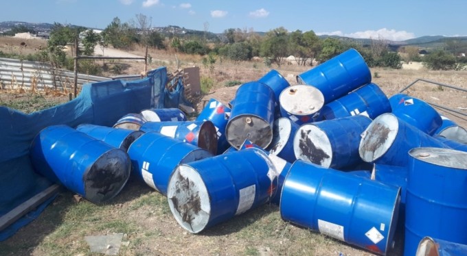 Bursa'da şüpheli mavi varil alarmı