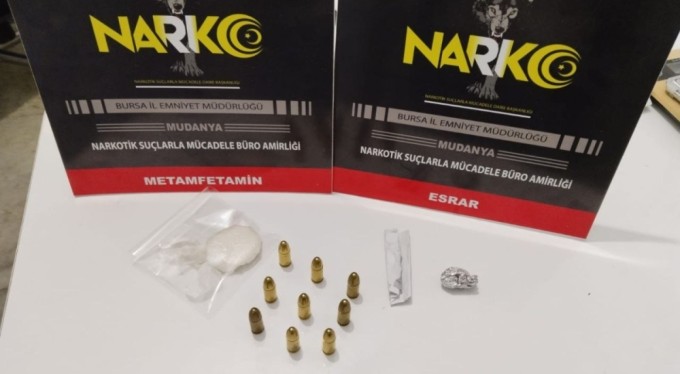 Mudanya'da uyuşturucu ve mermi ele geçirildi