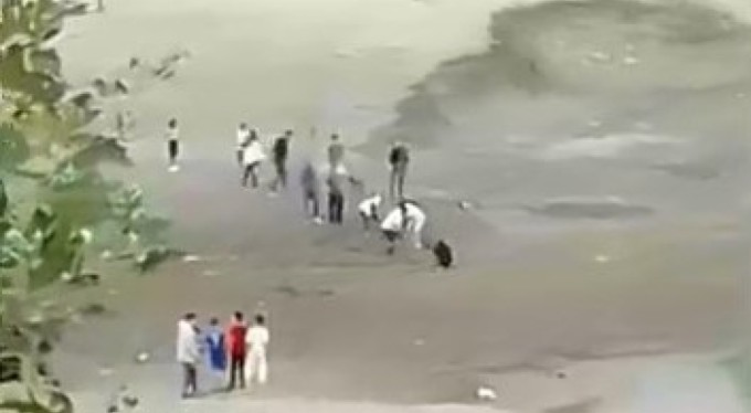 Bursa'da bataklığa saplanan çocukları vatandaşlar kurtardı